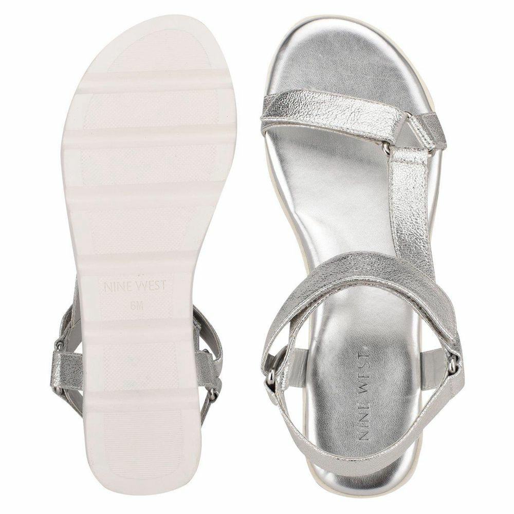 Nine West Flat Sandals Shop Online Nine West Bringly Silver